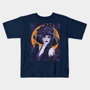 Solania Halloween witch by Renee Lavoie Kids T-Shirt